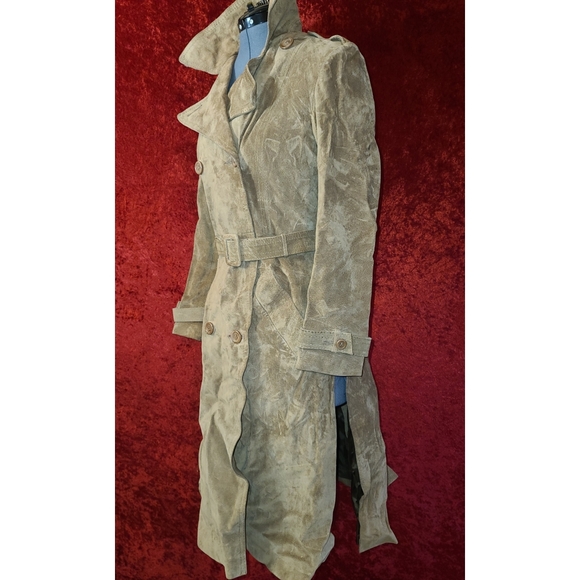 Debenhams 60s-1970s Leather Trench Coat - Picture 3 of 7